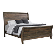 Weathered oak finish queen bed additional photo 2 of 9