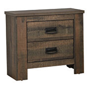Weathered oak finish nightstand by Coaster additional picture 2