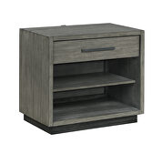 Gray oak finish nightstand by Coaster additional picture 2