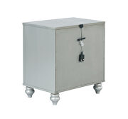 Metallic finish nightstand by Coaster additional picture 2