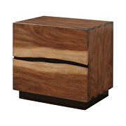 Smokey walnut and coffee bean finish nightstand by Coaster additional picture 2