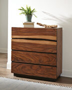 Smokey walnut and coffee bean finish storage queen bed additional photo 5 of 12