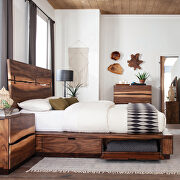 Smokey walnut and coffee bean finish storage e king bed by Coaster additional picture 2