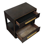 Elegant wood and metal details nightstand by Coaster additional picture 2
