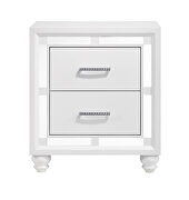 White and silver finish nightstand by Coaster additional picture 7