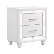 White and silver finish nightstand by Coaster additional picture 8
