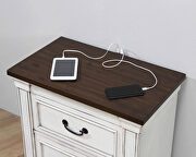Dark rum / white finish nightstand by Coaster additional picture 2