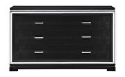 Deep black finish glam six-drawer dresser by Coaster additional picture 4