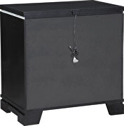 Dark black finish polished mirror trim nightstand w/ usb by Coaster additional picture 6