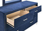 Pacific blue velvet queen bed by Coaster additional picture 3