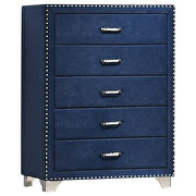 Pacific blue velvet queen bed by Coaster additional picture 8