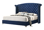 Pacific blue velvet e king bed by Coaster additional picture 2