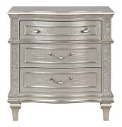 3-drawer nightstand silver oak by Coaster additional picture 3
