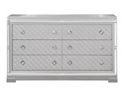 Sparkle and reflective mirror trim glam six-drawer dresser by Coaster additional picture 2