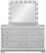 Sparkle and reflective mirror trim glam six-drawer dresser by Coaster additional picture 5