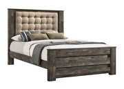 Weathered dark brown finish queen bed additional photo 4 of 11