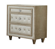 Ivory & camel finish nightstand by Coaster additional picture 2