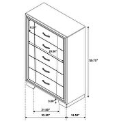 5-drawer chest grey by Coaster additional picture 2