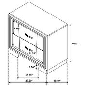 2-drawer nightstand grey by Coaster additional picture 2