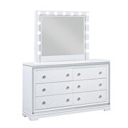 White finish diamond-shaped six-drawer dresser by Coaster additional picture 2