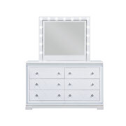 White finish diamond-shaped six-drawer dresser by Coaster additional picture 4