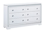 White finish diamond-shaped six-drawer dresser by Coaster additional picture 9