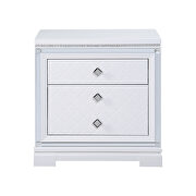 White finish two-drawer nightstand w/ usb by Coaster additional picture 3