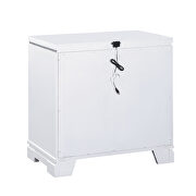 White finish two-drawer nightstand w/ usb by Coaster additional picture 4