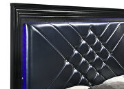 Midnight star and black leatherette upholstery queen bed by Coaster additional picture 7