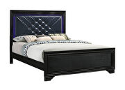 Midnight star and black leatherette upholstery queen bed by Coaster additional picture 8
