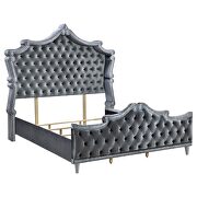 Upholstered tufted queen bed gray by Coaster additional picture 9