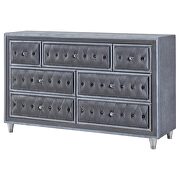 7-drawer upholstered dresser grey by Coaster additional picture 5