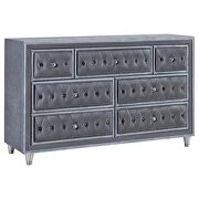7-drawer upholstered dresser grey by Coaster additional picture 7