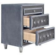3-drawer upholstered nightstand ivory and camel by Coaster additional picture 5
