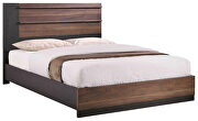 Black/walnut wood finish mid-century style queen bed by Coaster additional picture 2