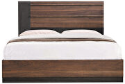 Black/walnut wood finish mid-century style queen bed by Coaster additional picture 4