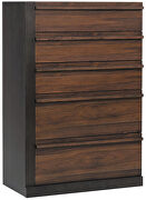 Black/walnut wood finish mid-century style chest by Coaster additional picture 2