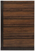 Black/walnut wood finish mid-century style chest by Coaster additional picture 3