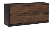 Black/walnut wood finish mid-century style dresser by Coaster additional picture 2