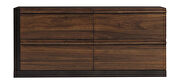 Black/walnut wood finish mid-century style dresser by Coaster additional picture 4