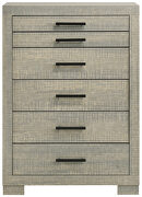 Neutral rough sawn gray oak finish chest by Coaster additional picture 2