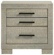 Neutral rough sawn gray oak finish nightstand by Coaster additional picture 3