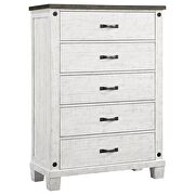 5-drawer chest distressed distressed grey and white by Coaster additional picture 9