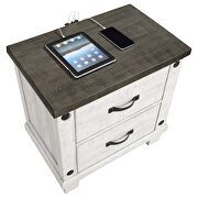 2-drawer nightstand distressed grey and white by Coaster additional picture 4
