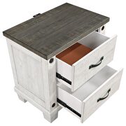 2-drawer nightstand distressed grey and white by Coaster additional picture 5