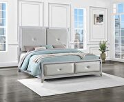 Upholstered tufted queen panel bed silver by Coaster additional picture 7