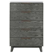 5-drawer chest white marble and grey by Coaster additional picture 9