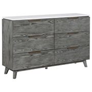 6-drawer dresser white marble and grey by Coaster additional picture 12