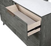 6-drawer dresser white marble and grey by Coaster additional picture 5