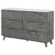 6-drawer dresser white marble and grey by Coaster additional picture 10